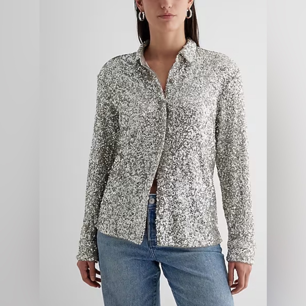 Relaxed Sequin Portofino Shirt - Picture 2 of 4